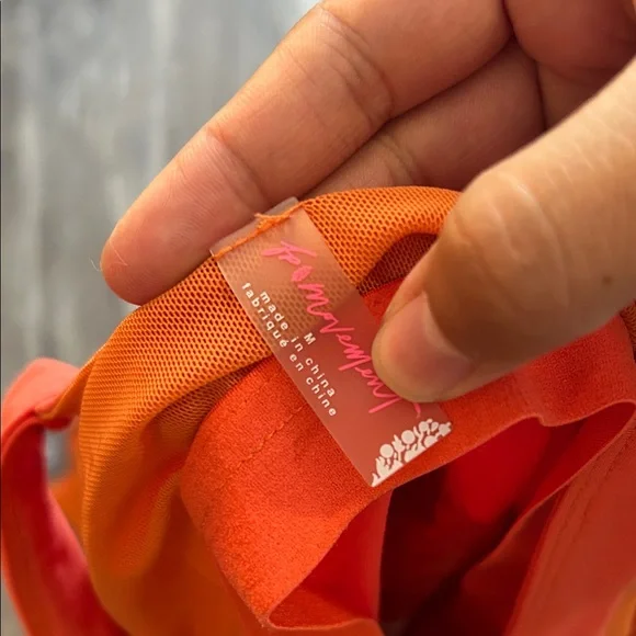 Free People Movement The Way Home Skortsie Romper M Orange - Picture 4 of 5